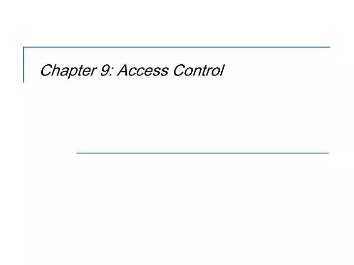 chapter 9 access control