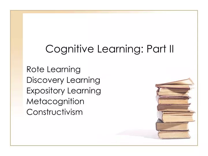cognitive learning part ii