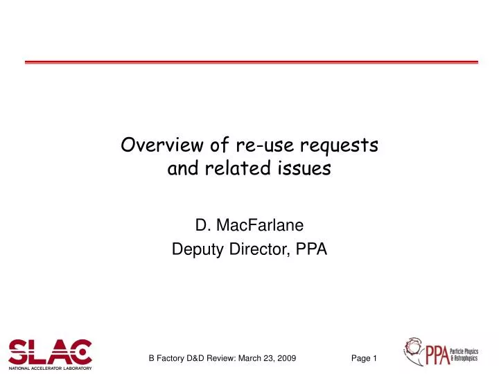 overview of re use requests and related issues