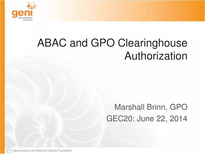 abac and gpo clearinghouse authorization