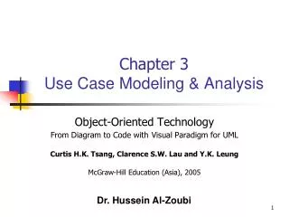 Chapter 3 Use Case Modeling &amp; Analysis