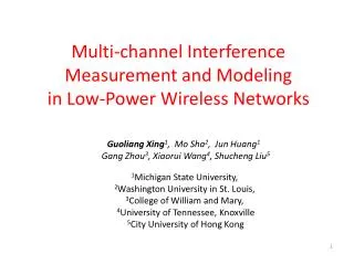 Multi-channel Interference Measurement and Modeling in Low-Power Wireless Networks