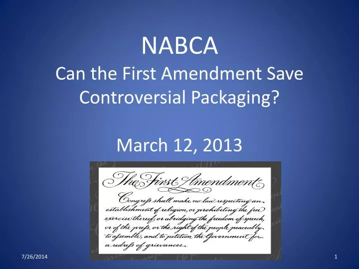 nabca can the first amendment save controversial packaging march 12 2013