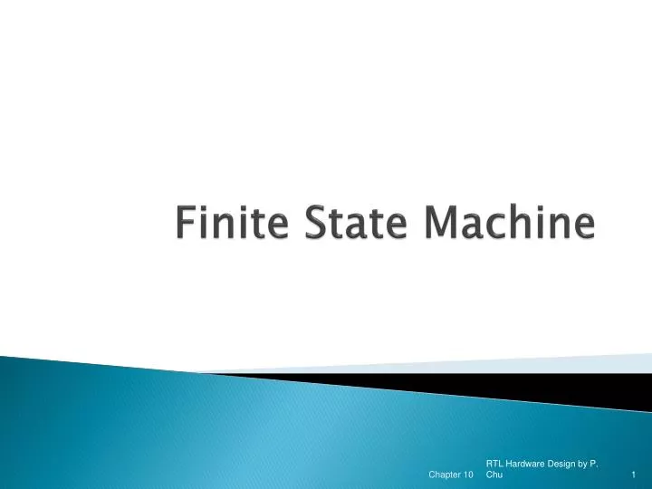 Unit delay basic block model represented as a state diagram of an FSM.