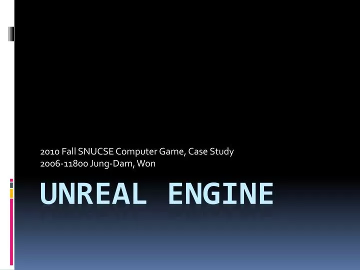 2010 fall snucse computer game case study 2006 11800 jung dam won