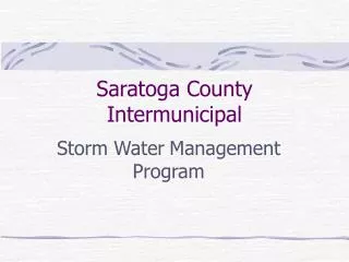 Saratoga County Intermunicipal