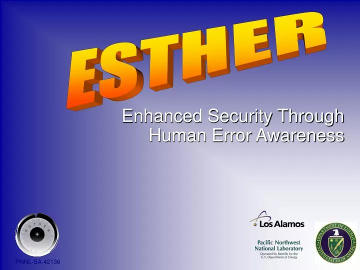 enhanced security through human error awareness