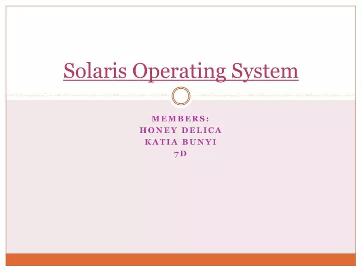 solaris operating system