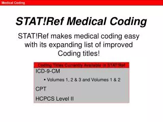 STAT!Ref Medical Coding