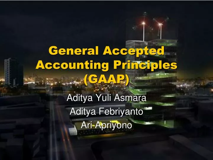 general accepted accounting principles gaap