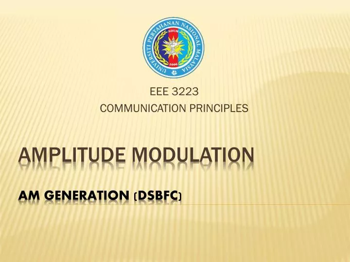 eee 3223 communication principles