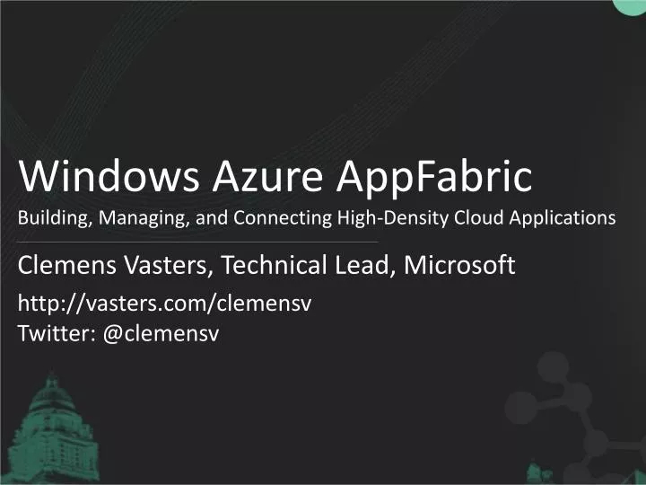windows azure appfabric building managing and connecting high density cloud applications
