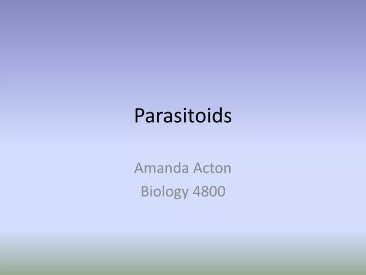parasitoids