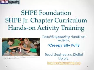 SHPE Foundation SHPE Jr. Chapter Curriculum Hands-on Activity Training