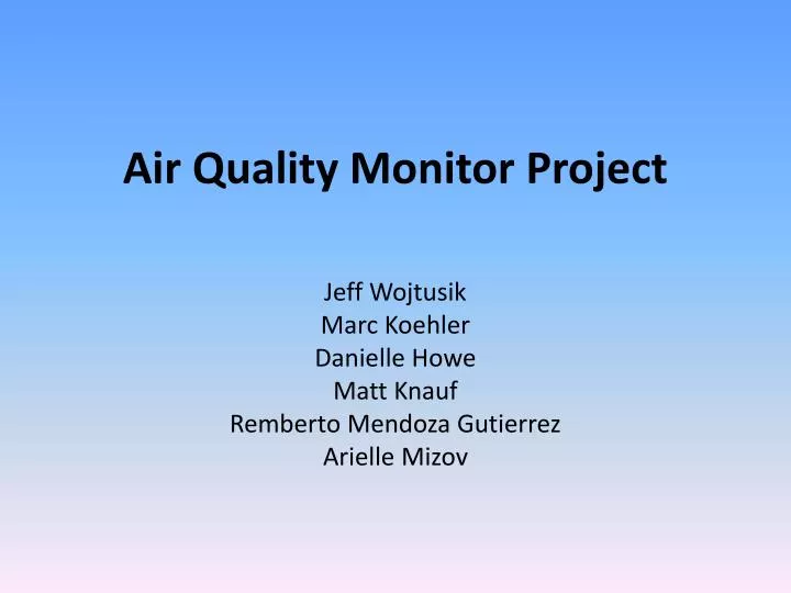 air quality monitor project