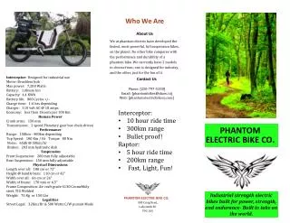 Phantom Electric Bike CO.