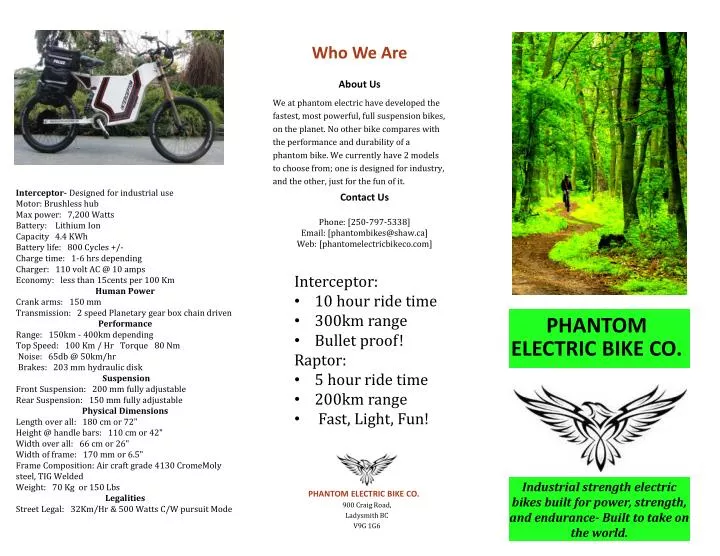 phantom electric bike co