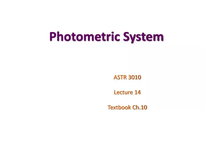 photometric system