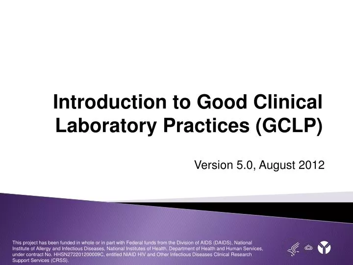 introduction to good clinical laboratory practices gclp
