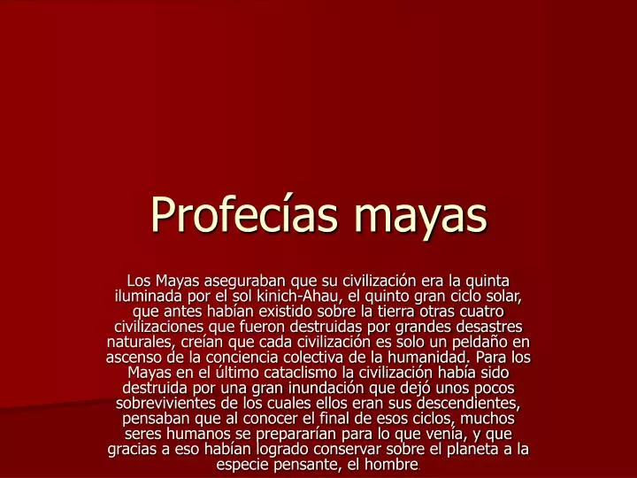 profec as mayas