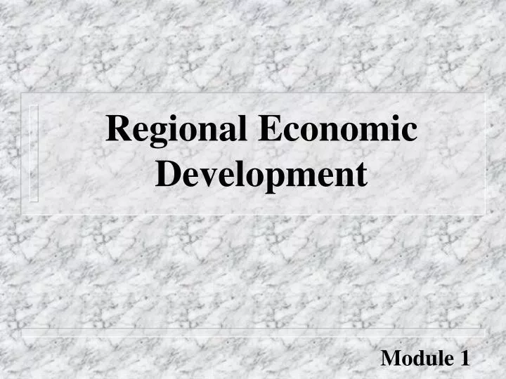 regional economic development