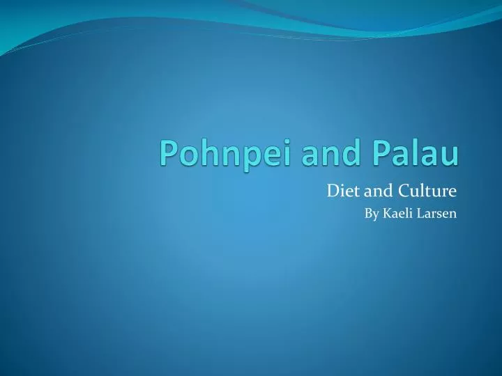 pohnpei and palau