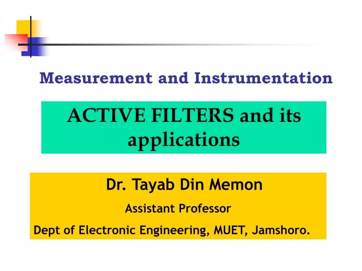 measurement and instrumentation