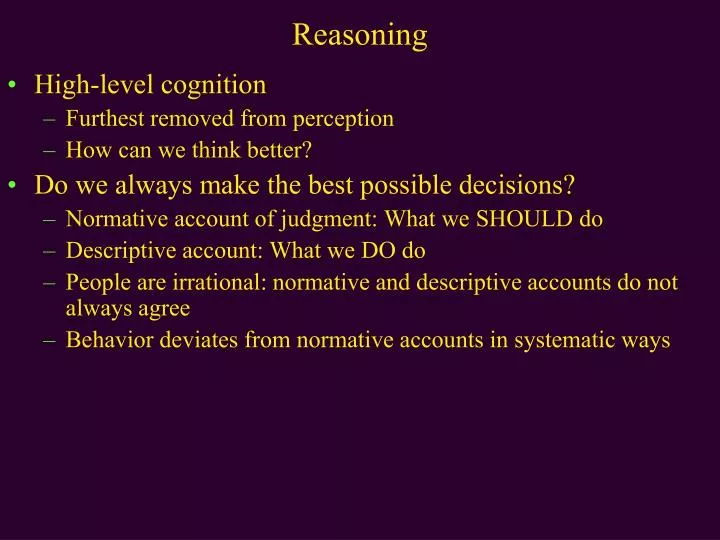reasoning