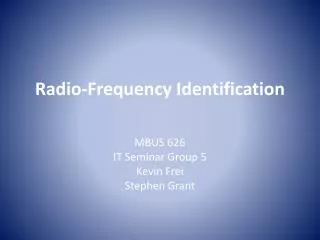 Radio-Frequency Identification