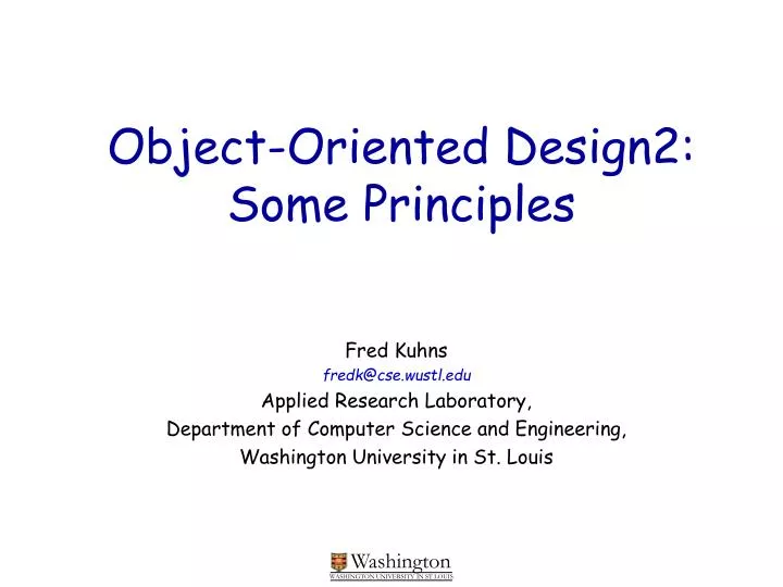 object oriented design2 some principles