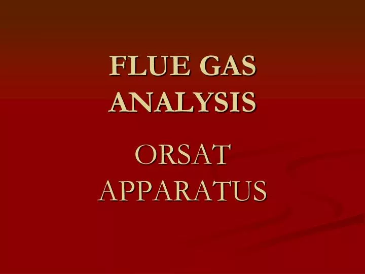 flue gas analysis