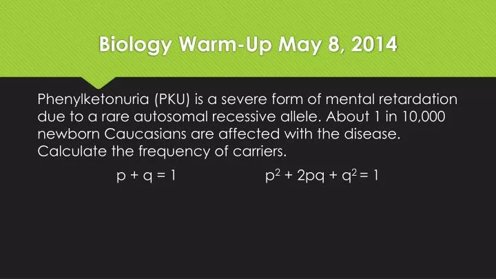 biology warm up may 8 2014