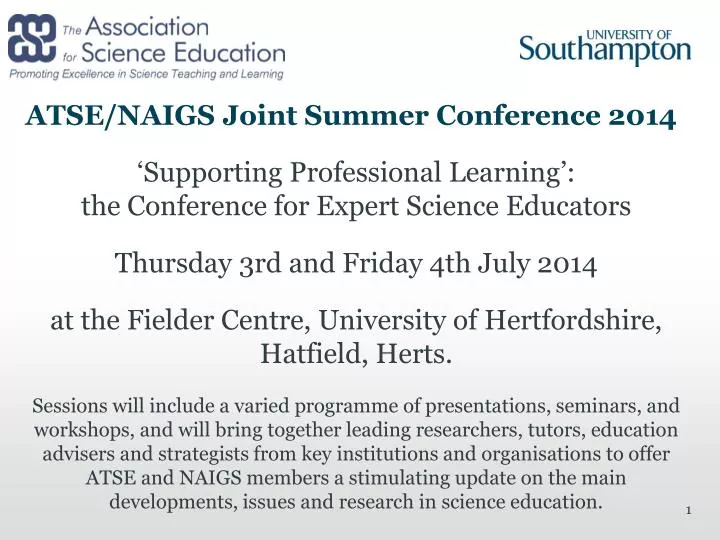 atse naigs joint summer conference 2014
