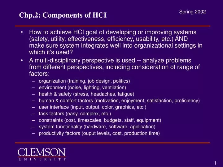 chp 2 components of hci