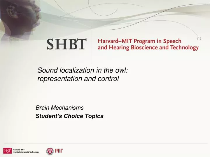 sound localization in the owl representation and control