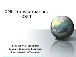 XML Transformation: XSLT