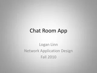Chat Room App