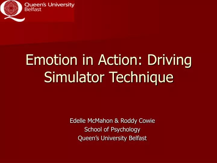 emotion in action driving simulator technique