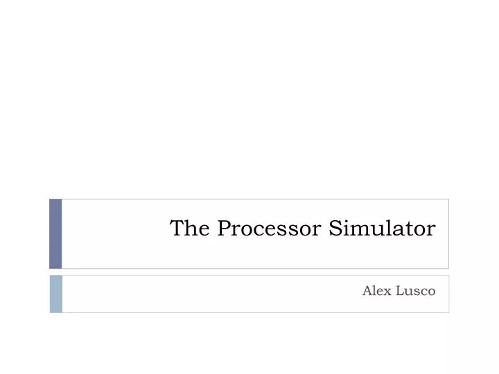 the processor simulator