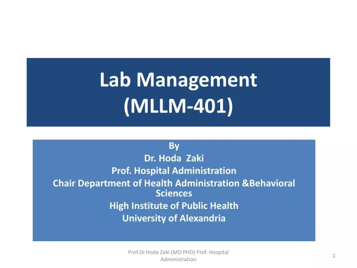 lab management mllm 401