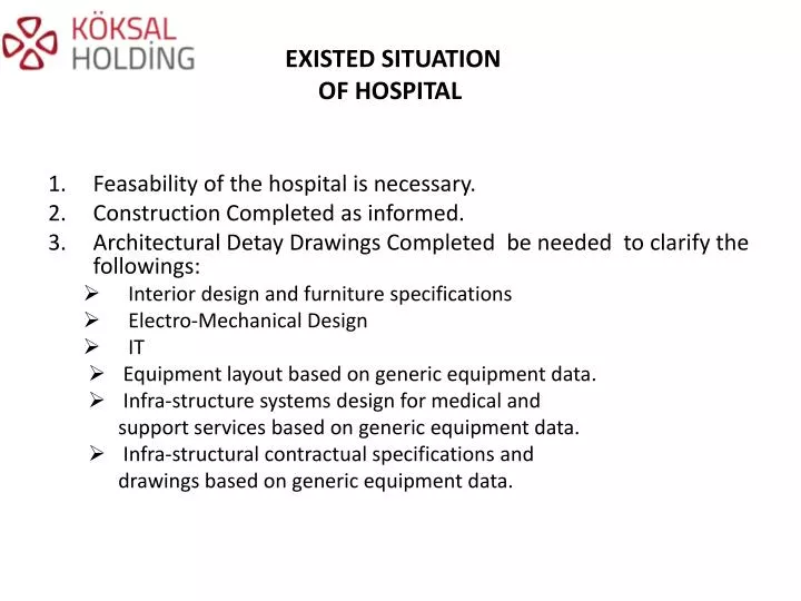 existed situation of hospital