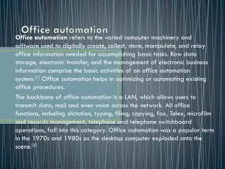 Office automation