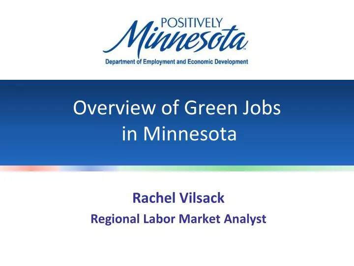 overview of green jobs in minnesota
