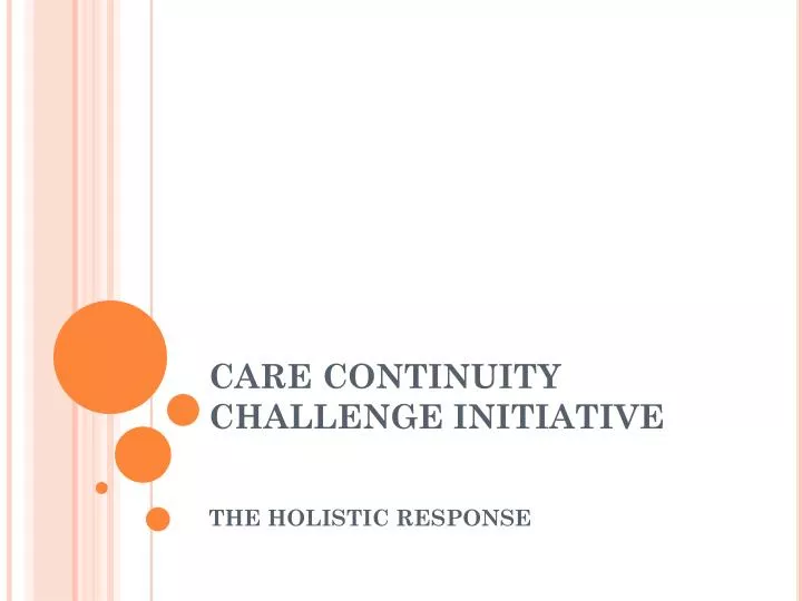 care continuity challenge initiative