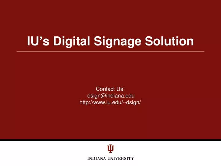 iu s digital signage solution