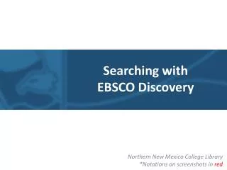 Searching with EBSCO Discovery