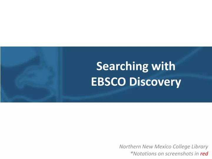 searching with ebsco discovery
