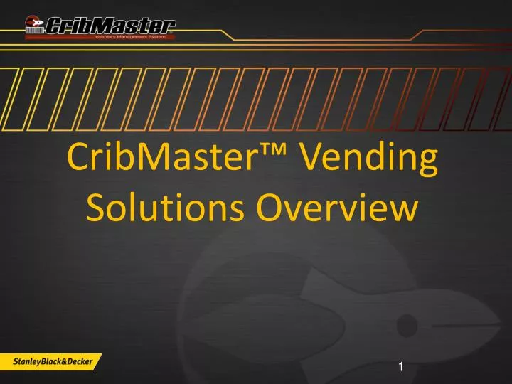 cribmaster vending solutions overview