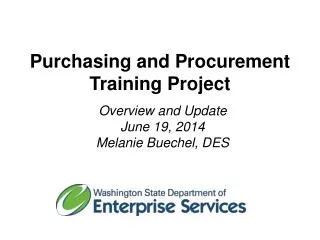 Purchasing and Procurement Training Project
