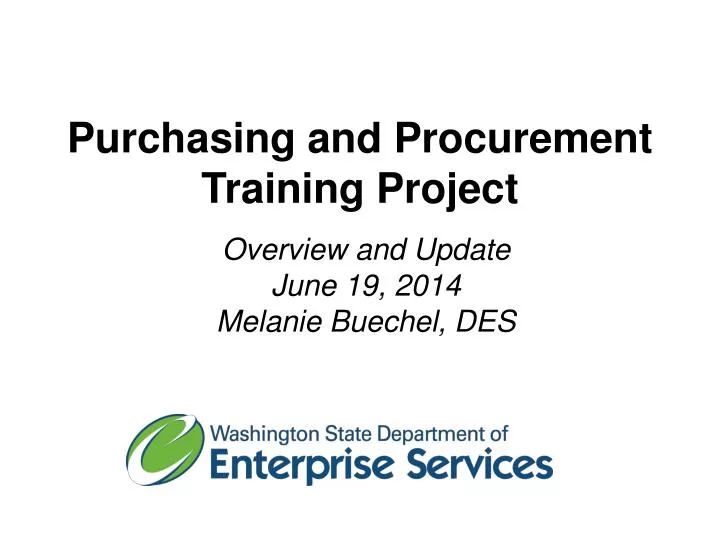 purchasing and procurement training project